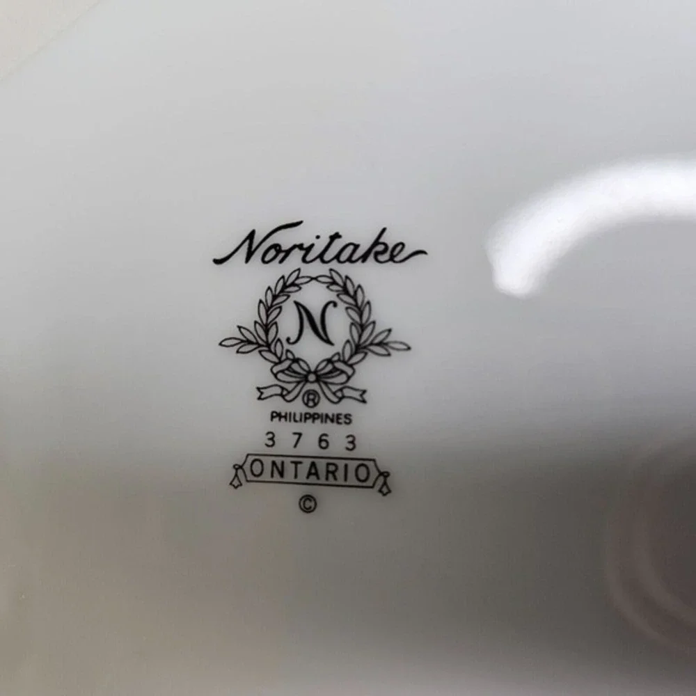 Noritake Ontario Saucers Set of 6 Blue Band Pink‎ Flowers 3763 Replacement